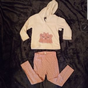 NWT DDG Darlings size 2T Fleece Hoodie And Legging Set